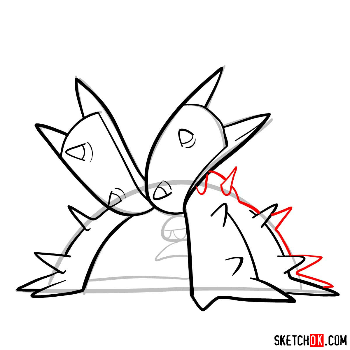 How to draw Toxapex | Pokemon - step 08