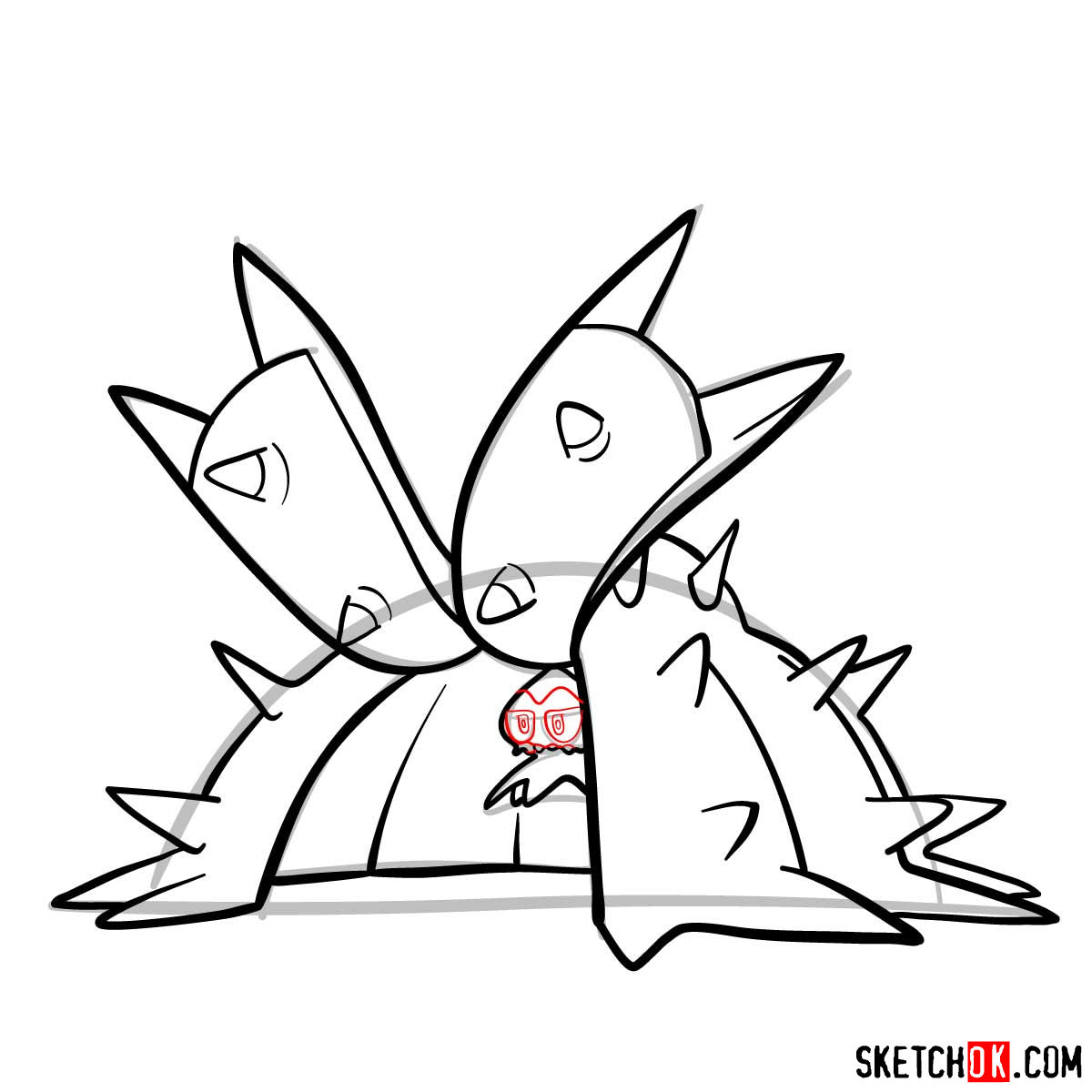 How to draw Toxapex | Pokemon - step 11