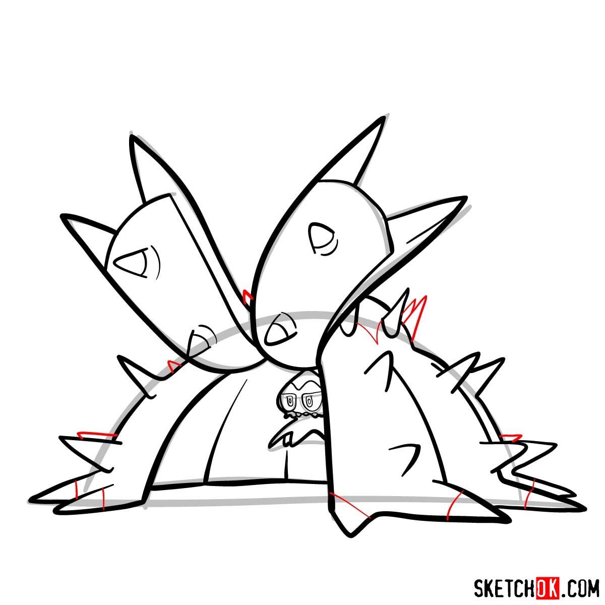 How to draw Toxapex | Pokemon - step 12