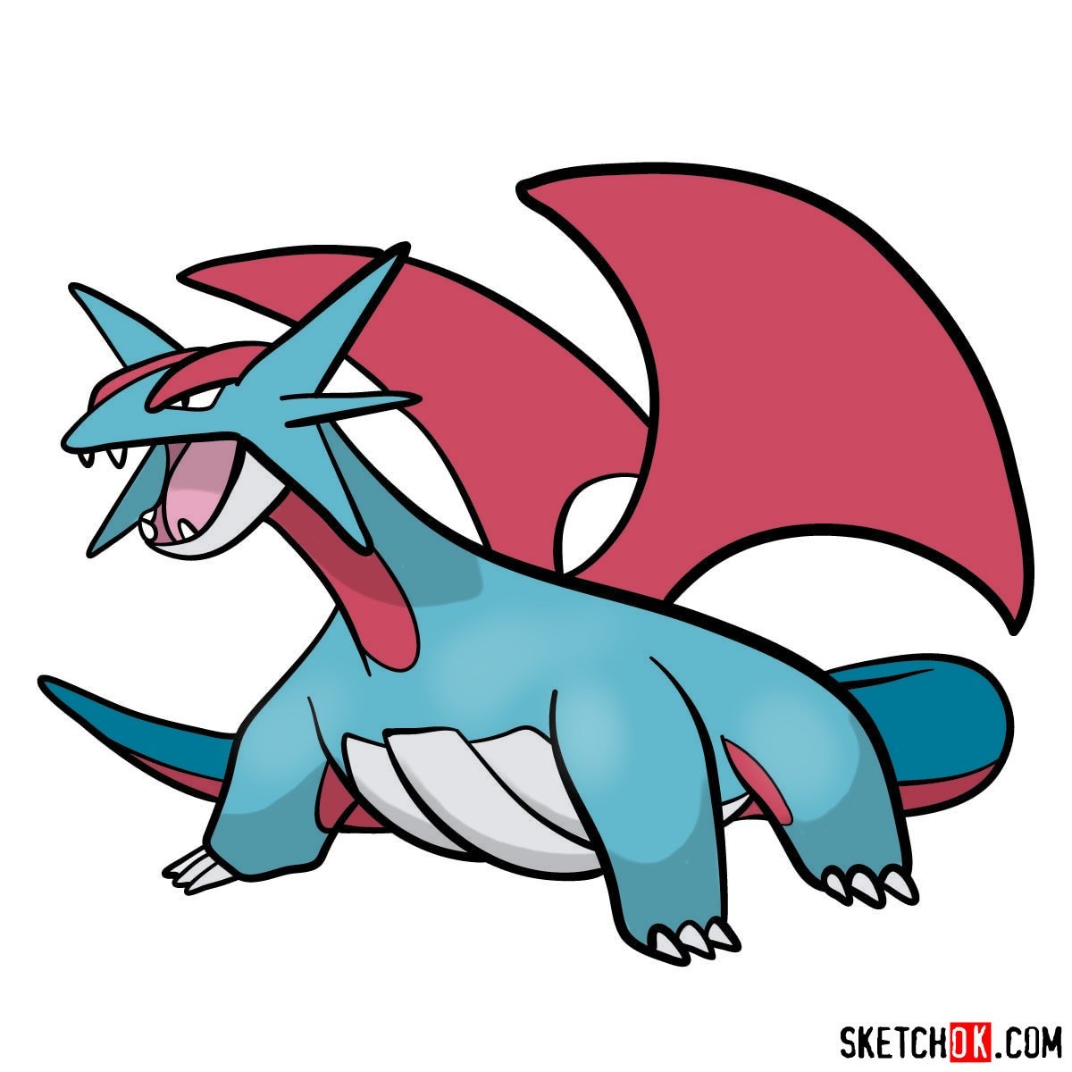 Pokemon Salamence Coloring Pages