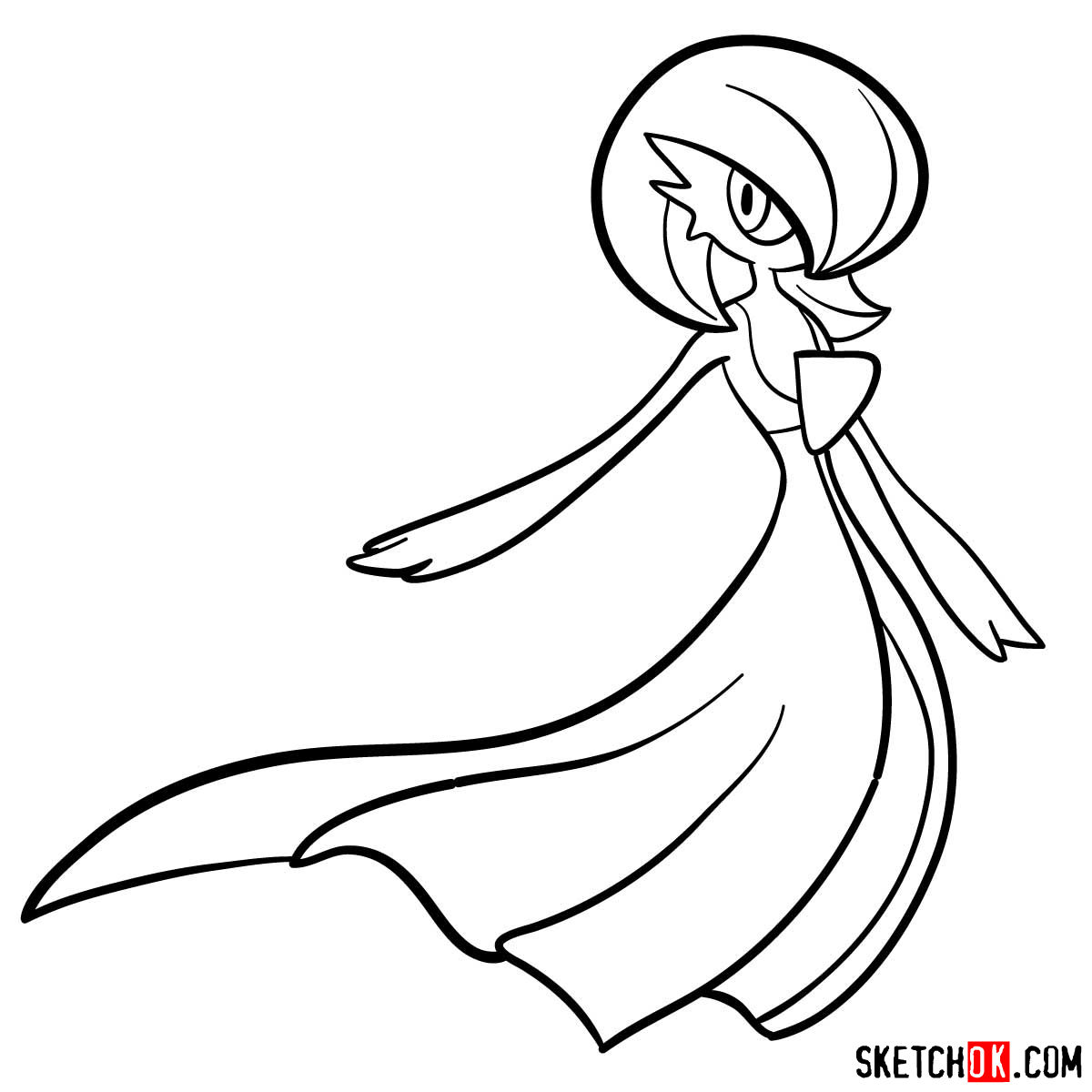 How to draw Gardevoir | Pokemon - step 10