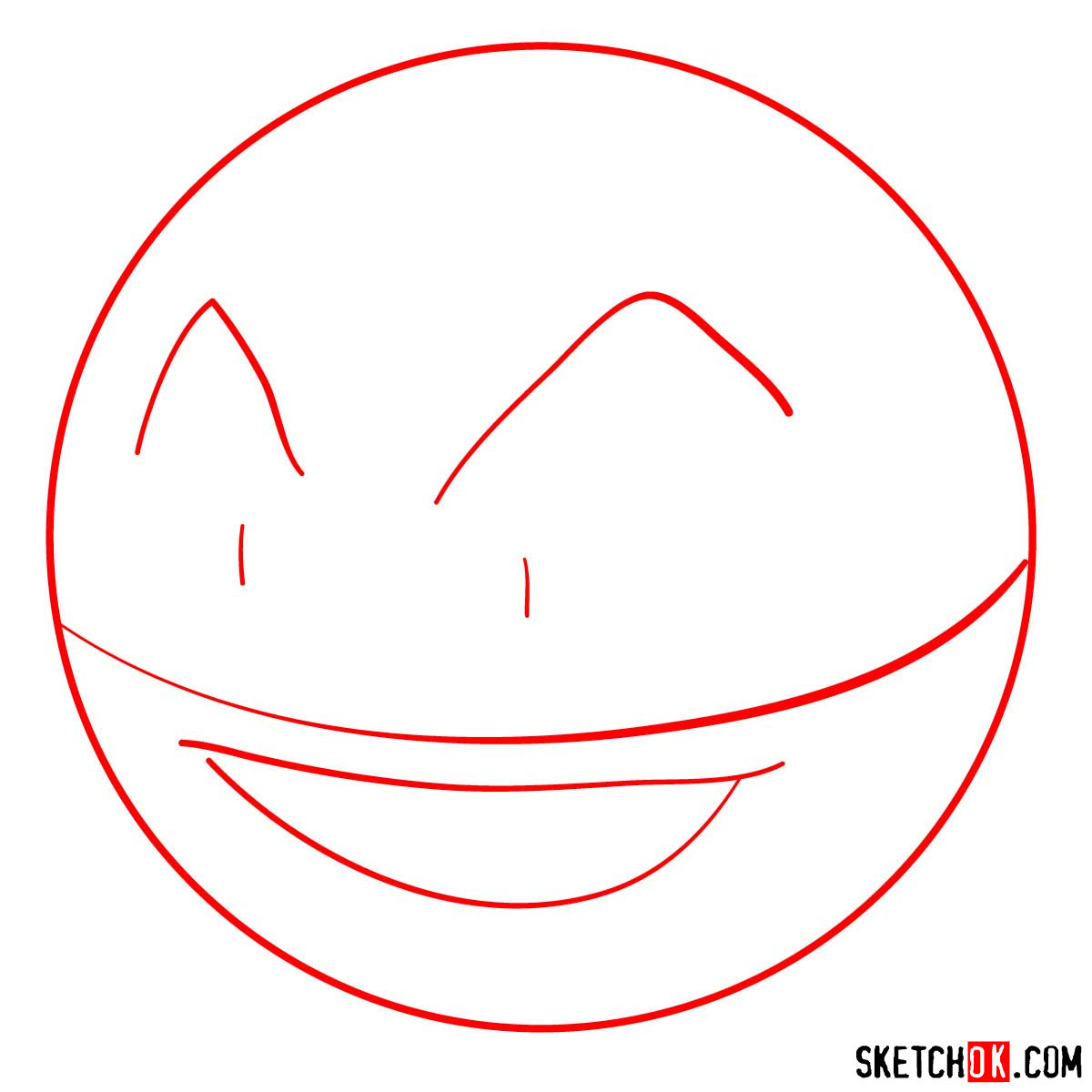 How to draw Electrode | Pokemon - step 01