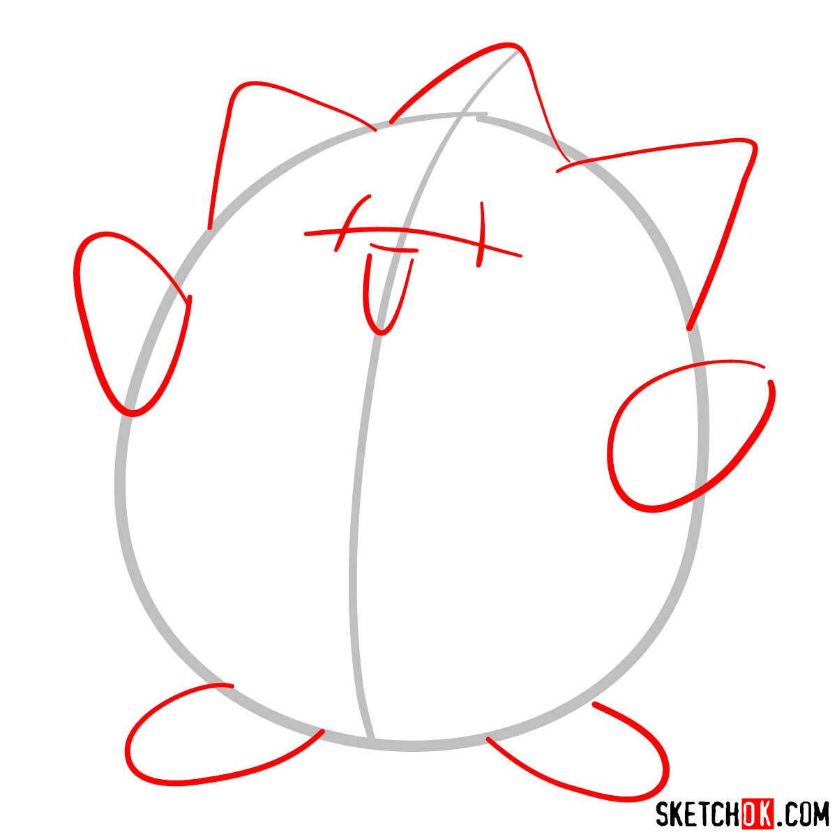 How to draw Togepi | Pokemon - step 02