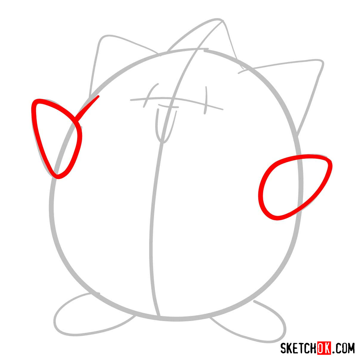 How to draw Togepi | Pokemon - step 03