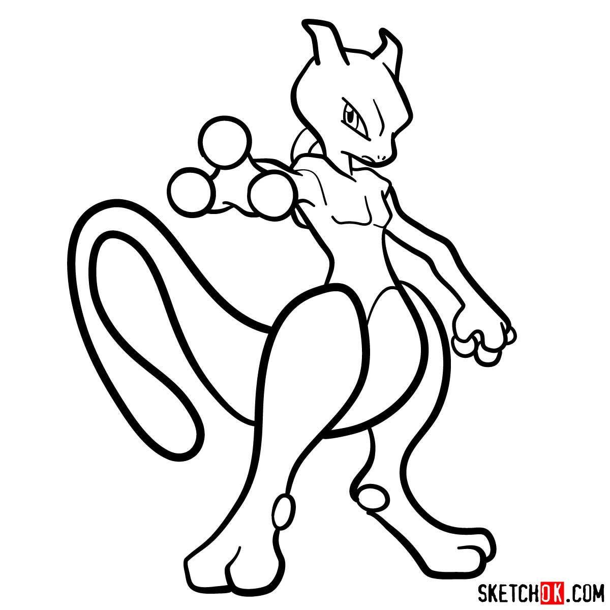 How to draw Mewtwo | Pokemon - step 12