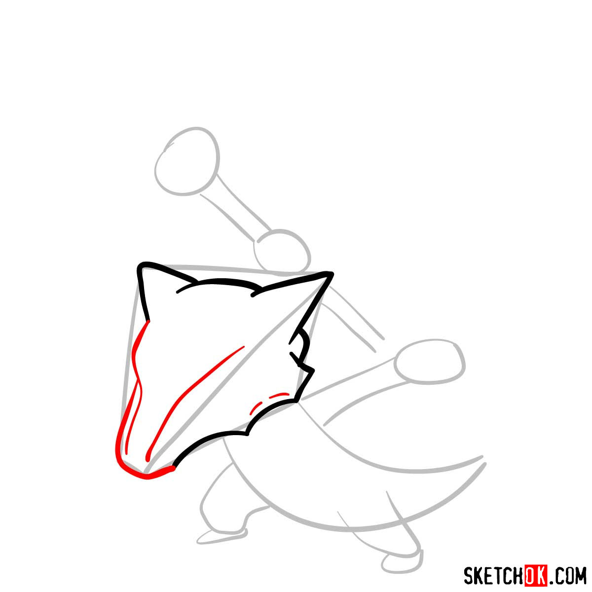 How to draw Marowak pokemon - step 04