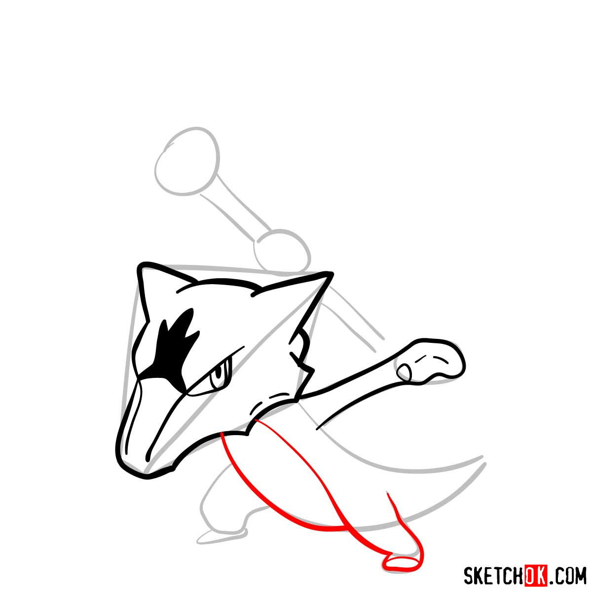 How to draw Marowak pokemon - step 07