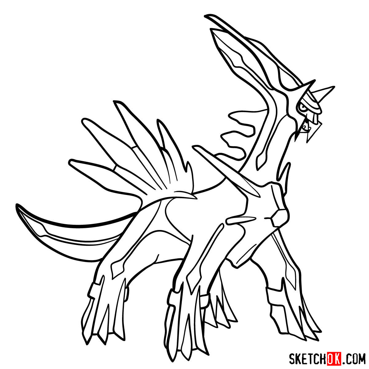 New Sketches Dialga Drawing Roar Of Time for Kids