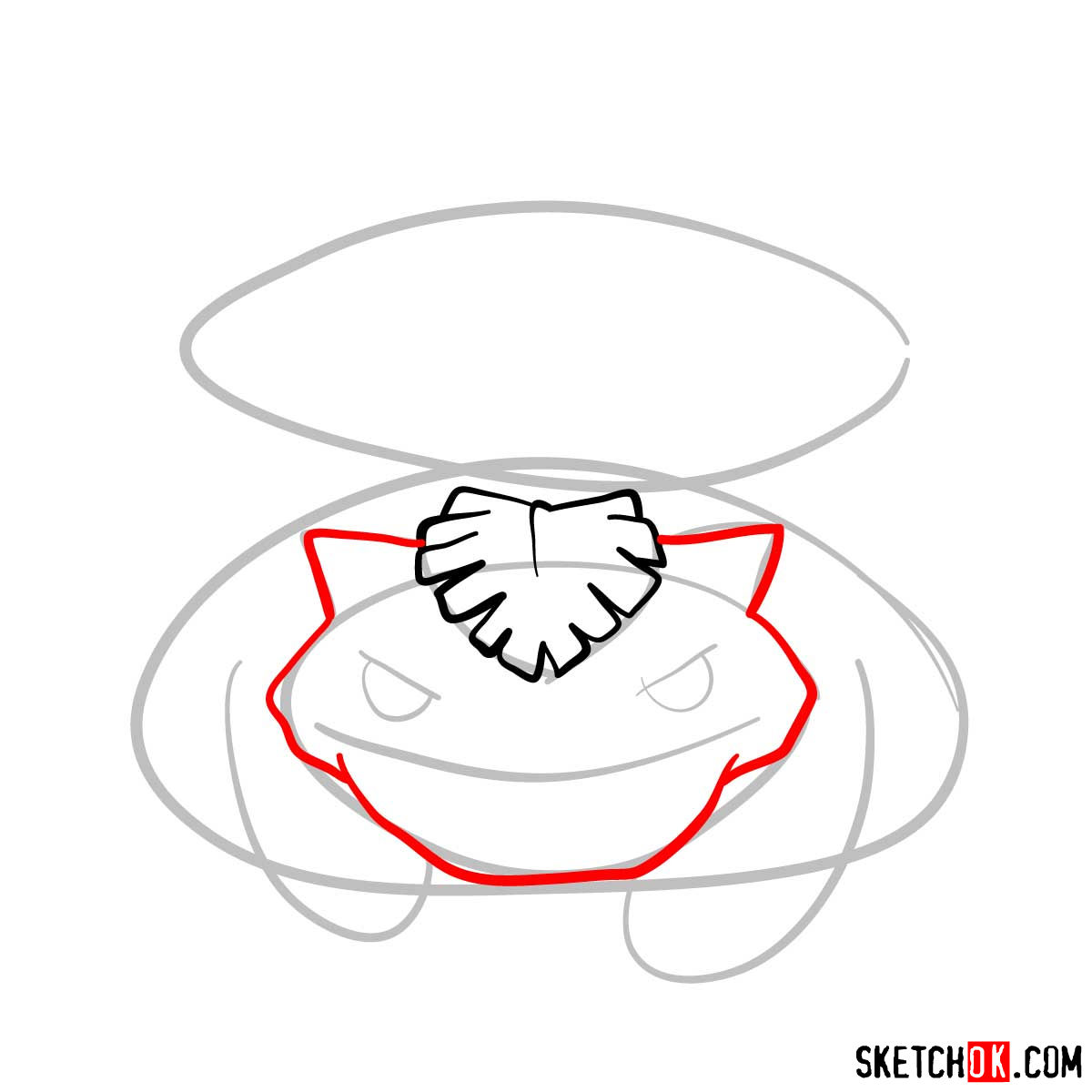 How to draw Venusaur Pokemon - step 04