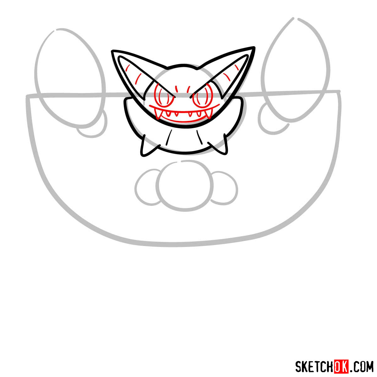 How to draw Gliscor Pokemon - step 05