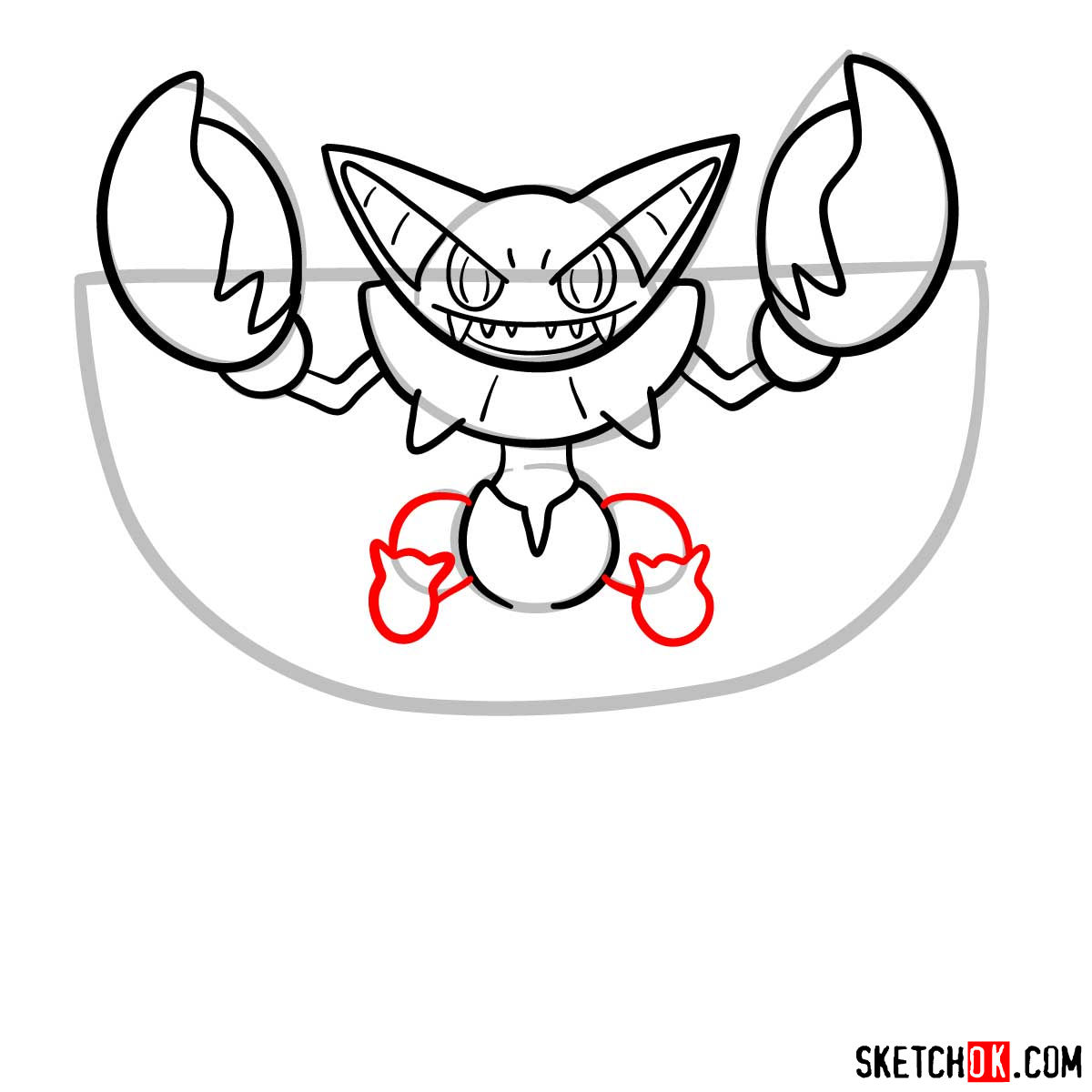 How to draw Gliscor Pokemon - step 09