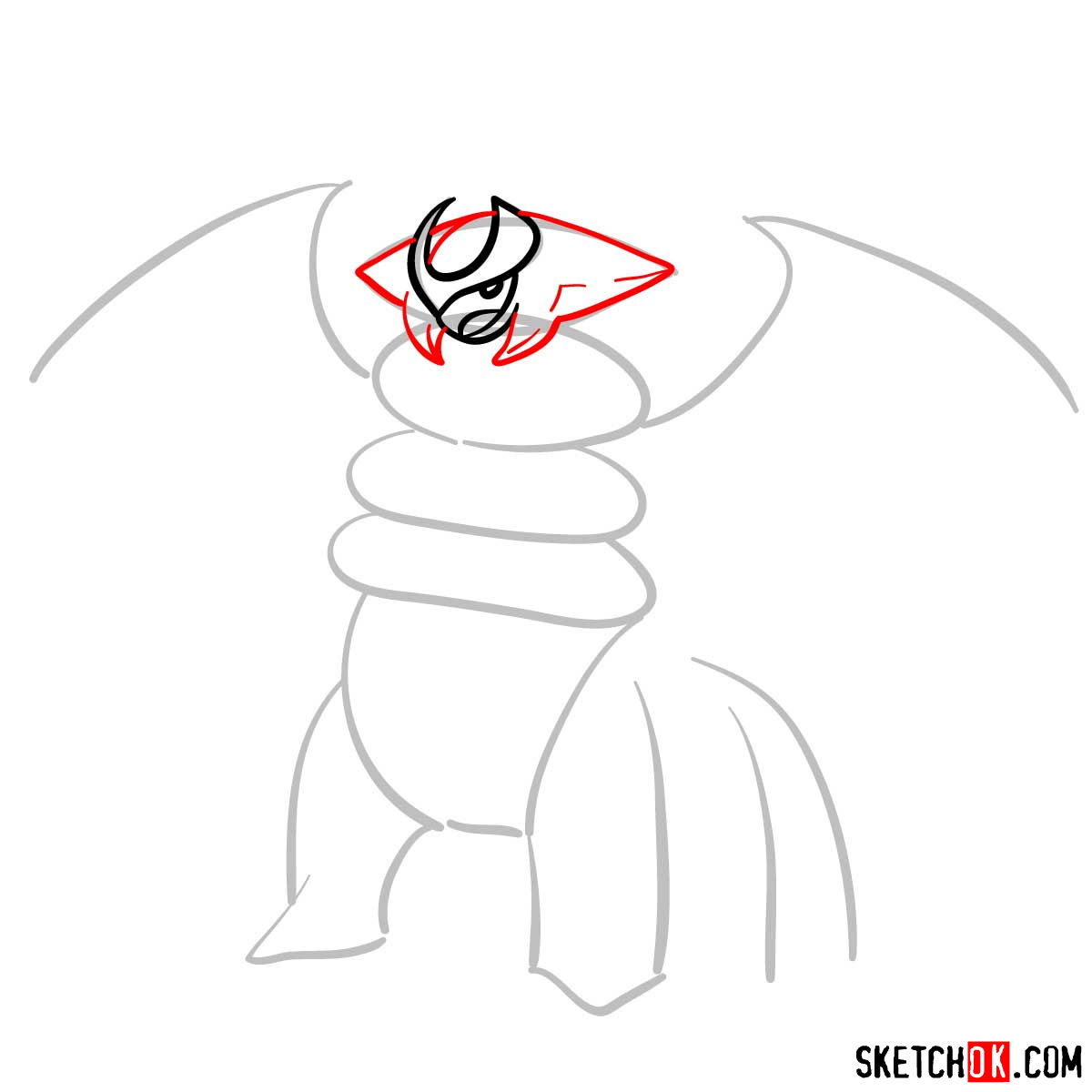 How to draw Giratina Pokemon - step 04