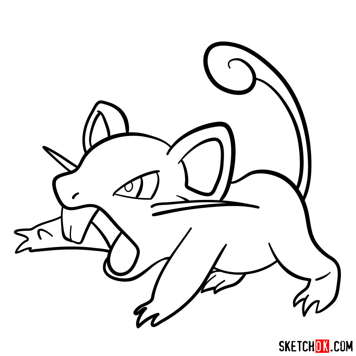 How to draw Rattata Pokemon - step 10