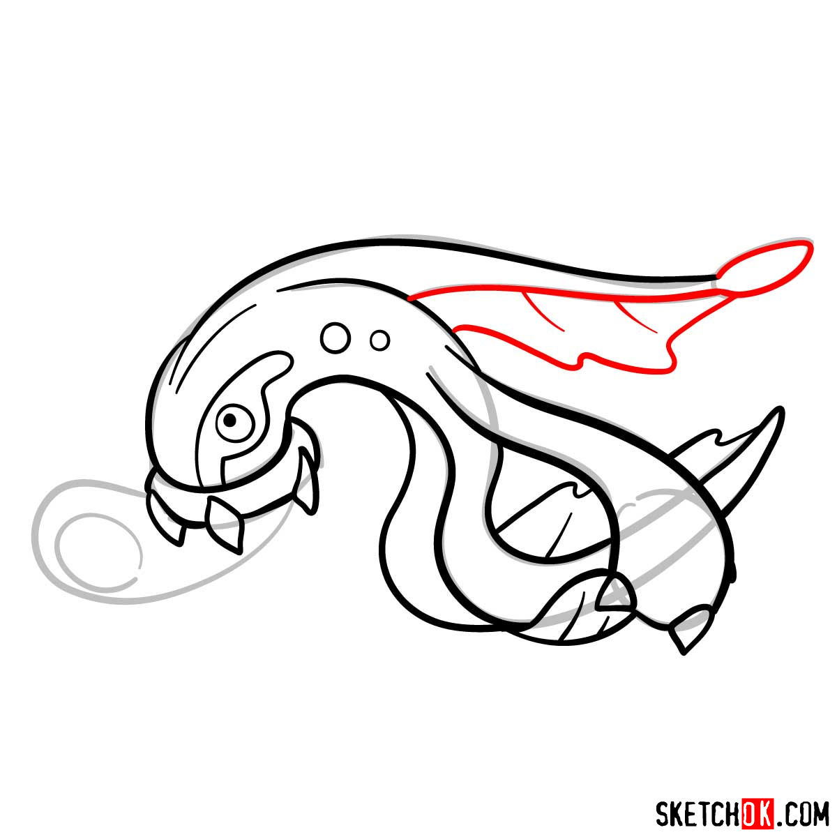 How to draw Eelektross Pokemon - step 10
