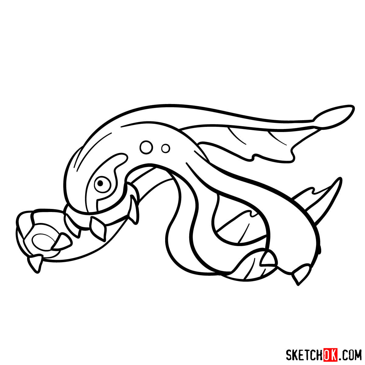 How to draw Eelektross Pokemon - step 12
