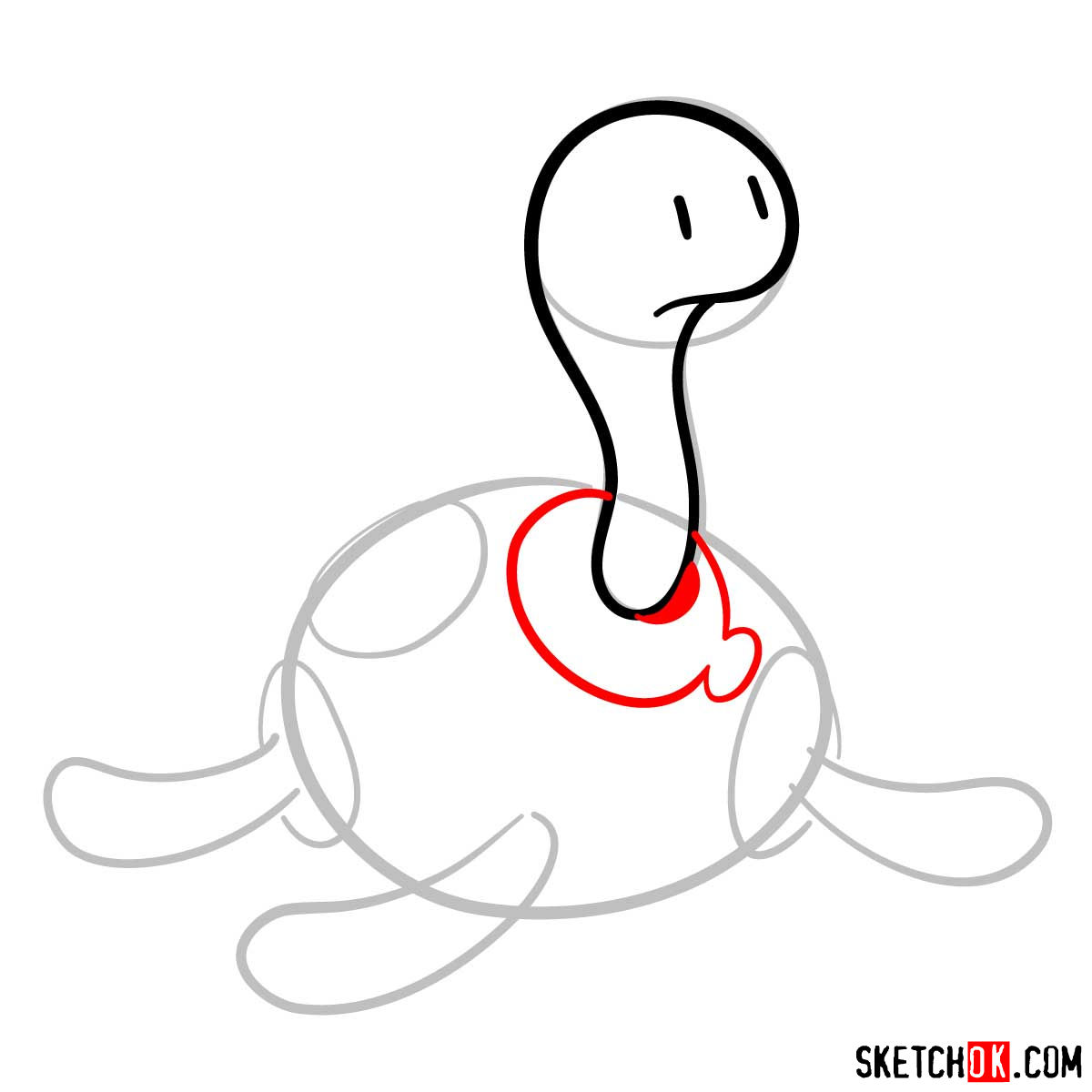 How to draw Shuckle Pokemon - step 04