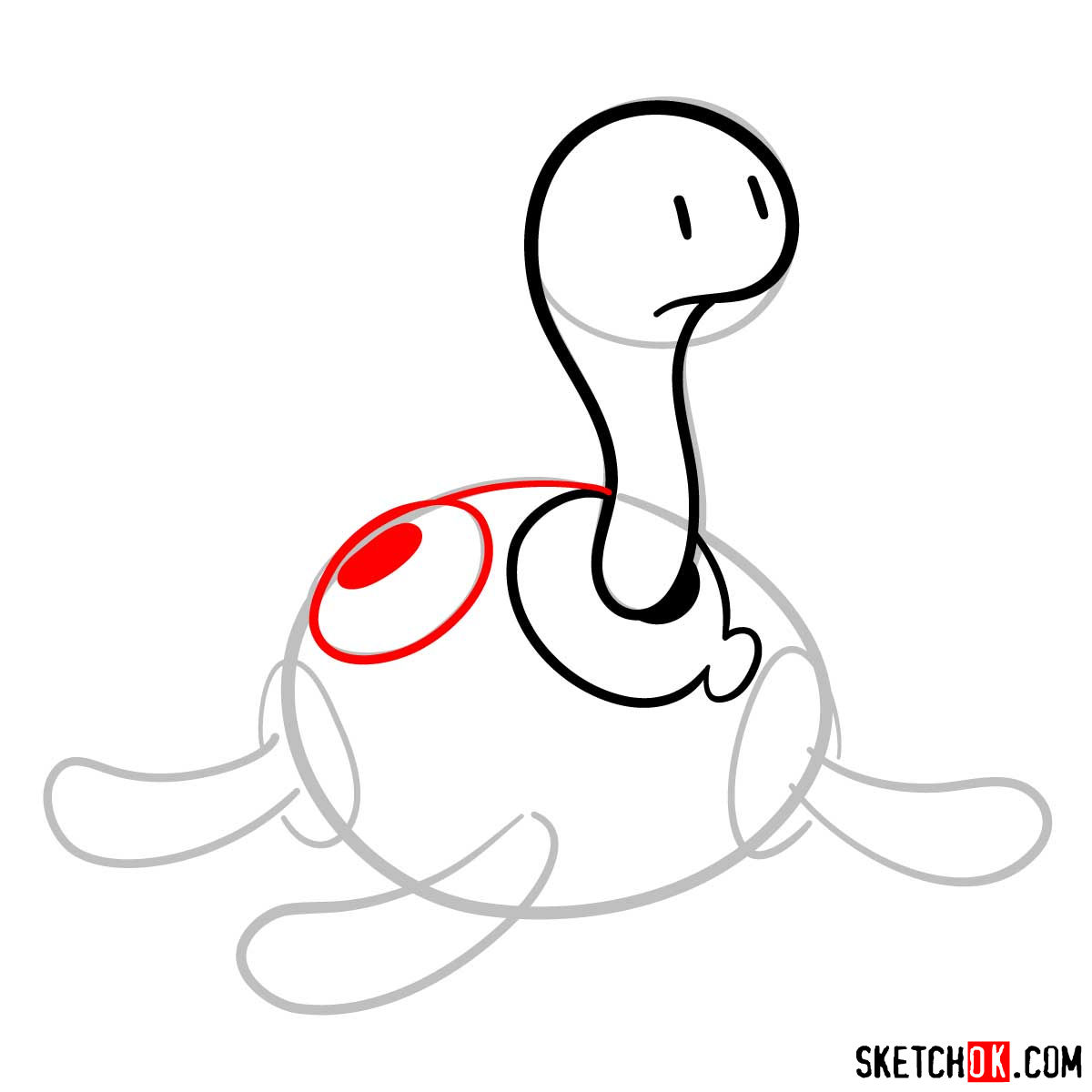 How to draw Shuckle Pokemon - step 05