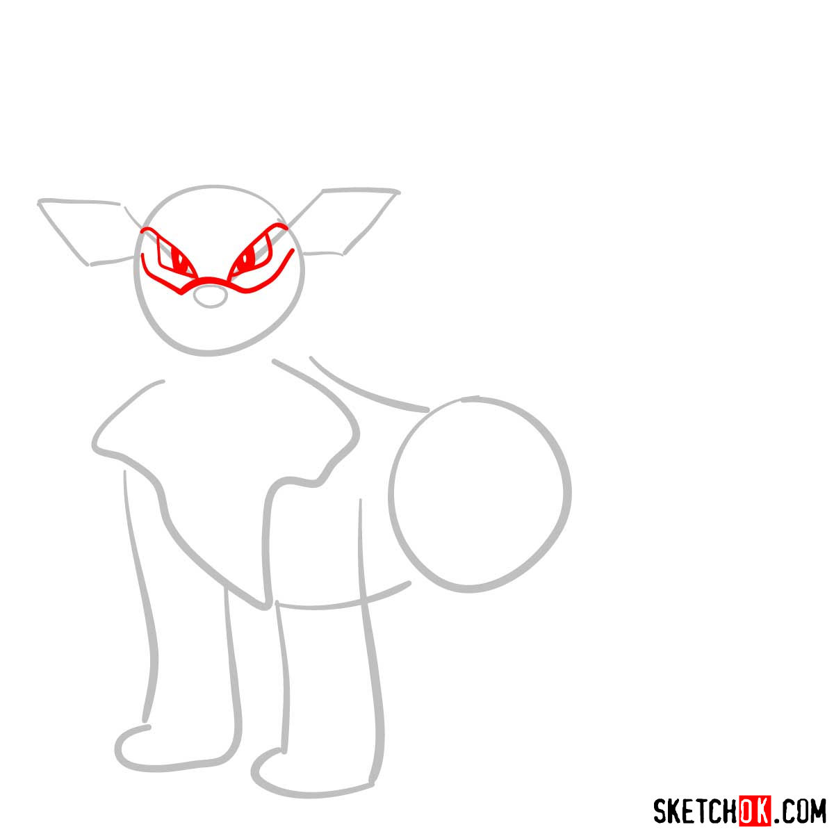 How to draw Arcanine Pokemon - step 03