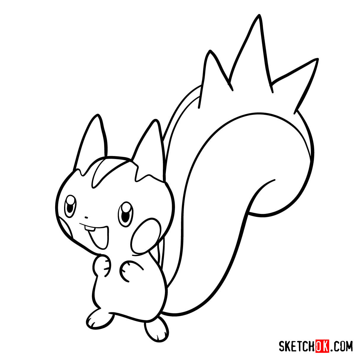 How to draw Pachirisu Pokemon - step 09
