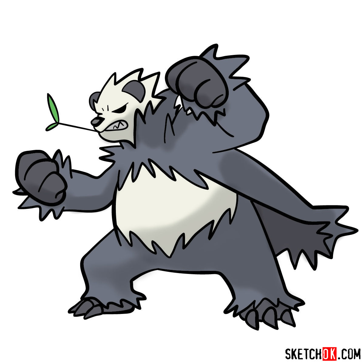 How to draw Pangoro Pokemon