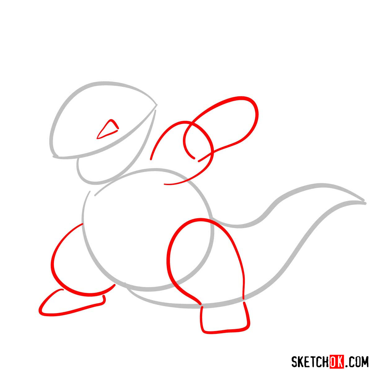 How to draw Rhydon Pokemon - step 02