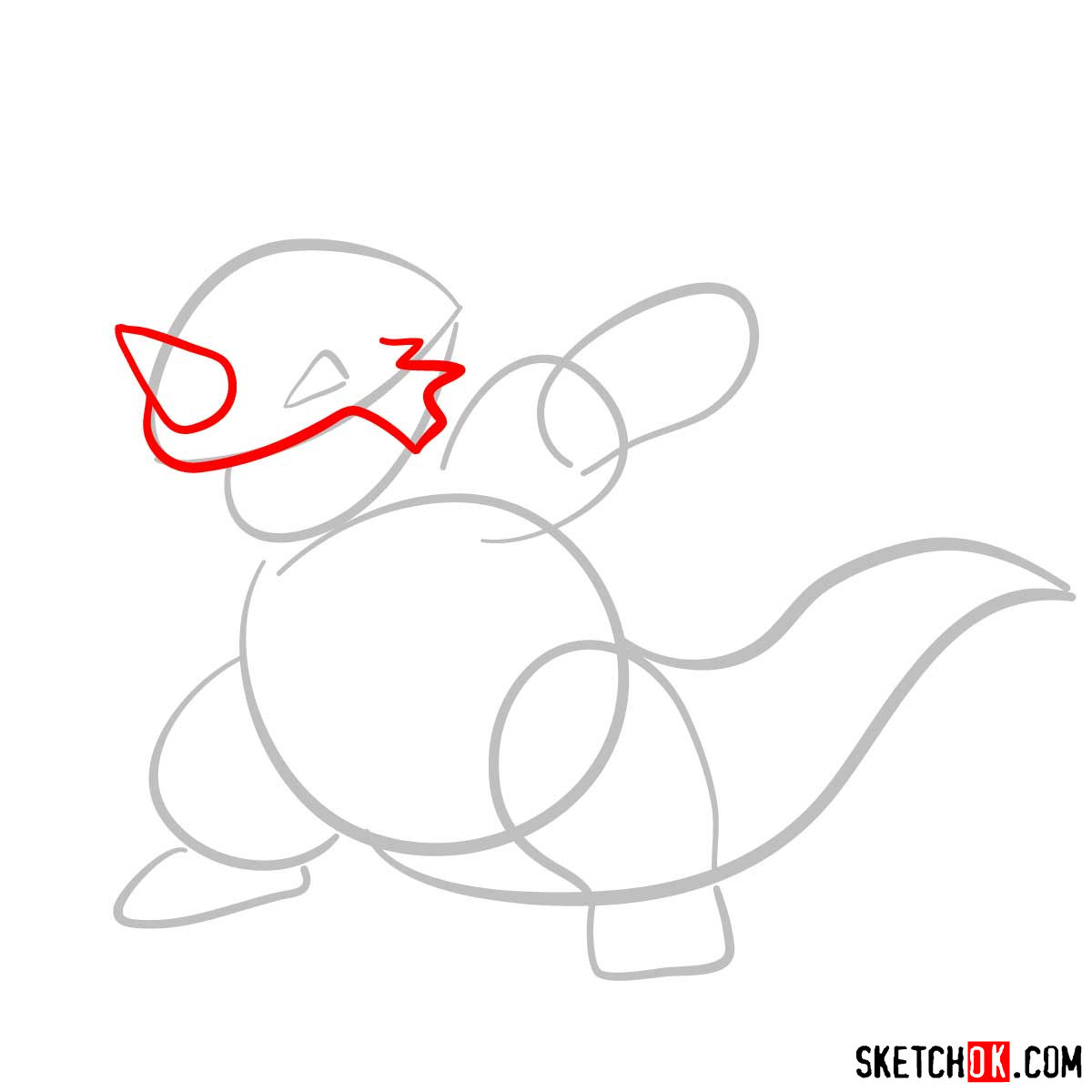 How to draw Rhydon Pokemon - step 03
