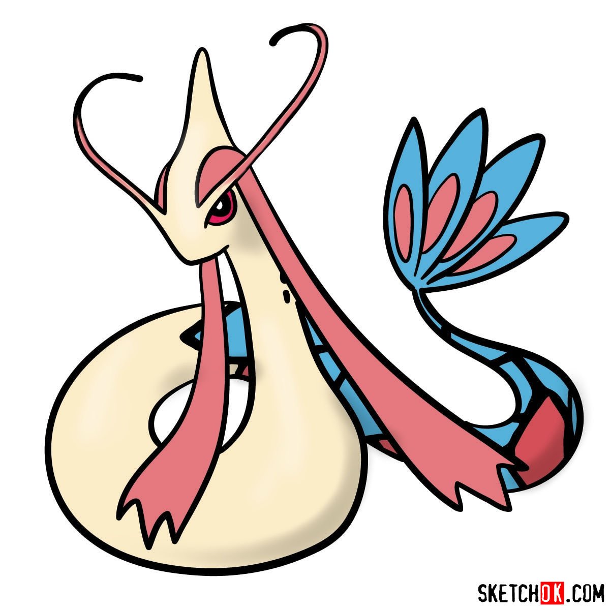 How to draw Milotic Pokemon