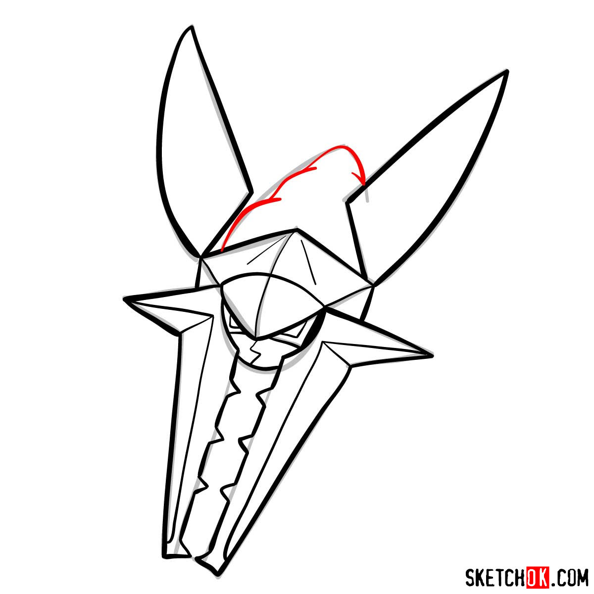 How to draw Vikavolt Pokemon - step 09