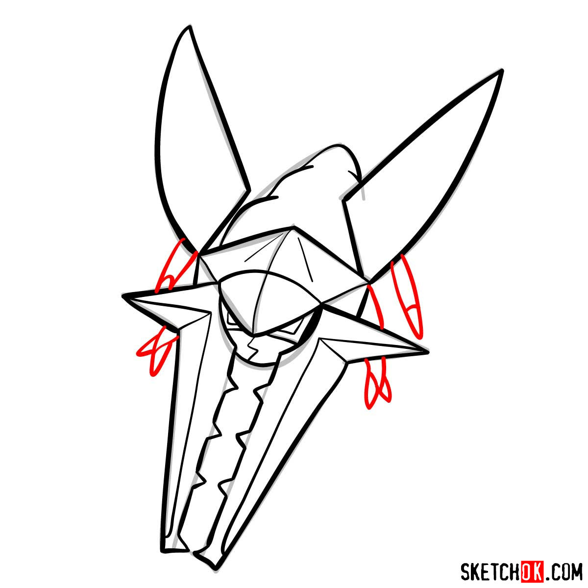 How to draw Vikavolt Pokemon - step 10