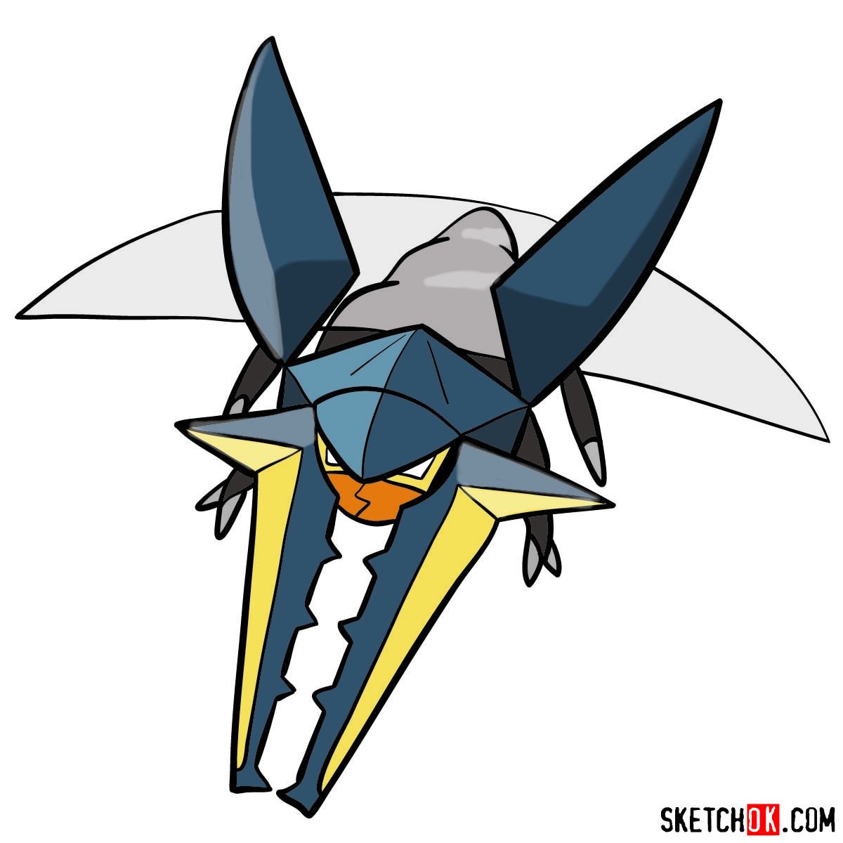 How to draw Vikavolt Pokemon