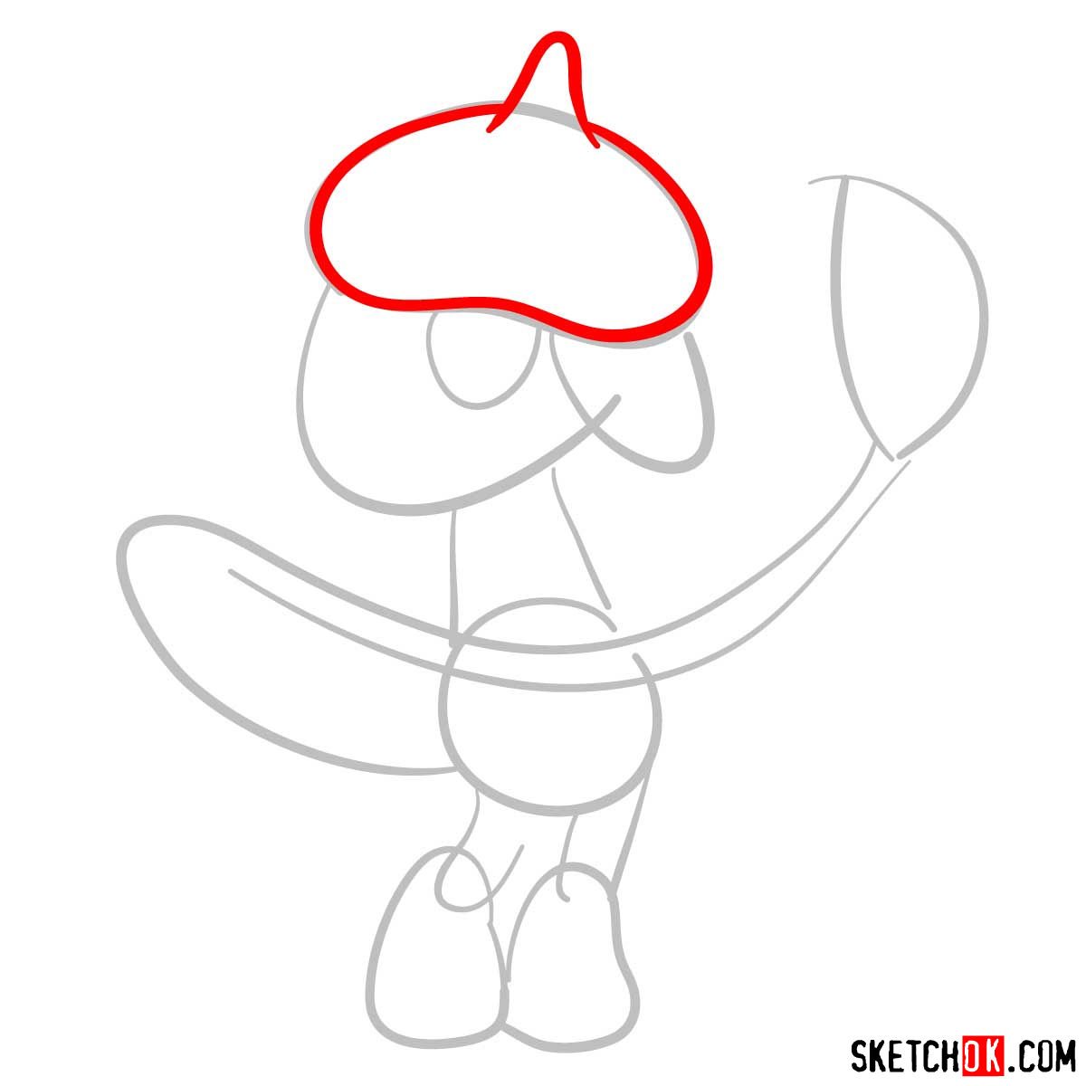 How to draw Smeargle Pokemon - step 03