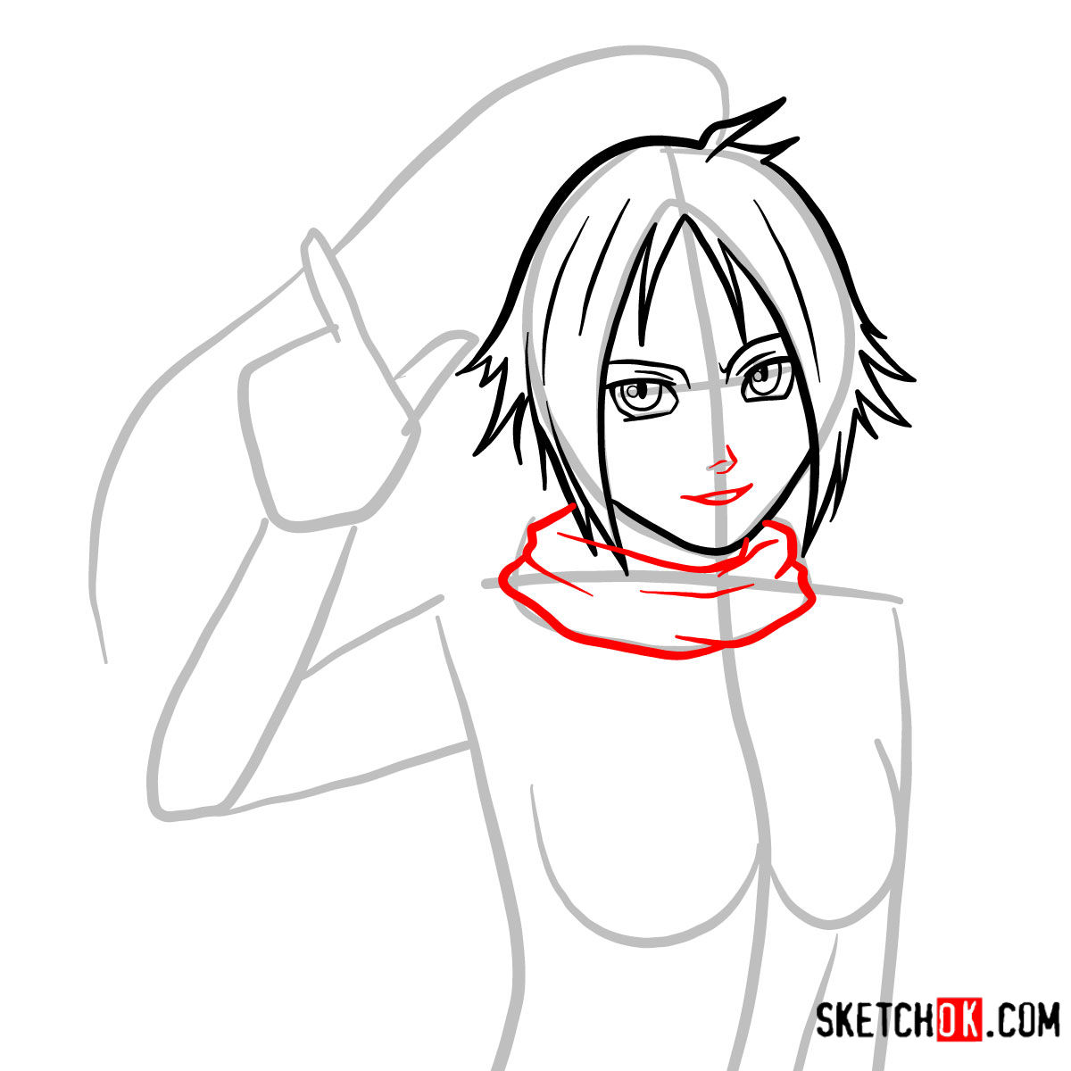 How to draw Yoruichi Shihōin | Bleach - step 06