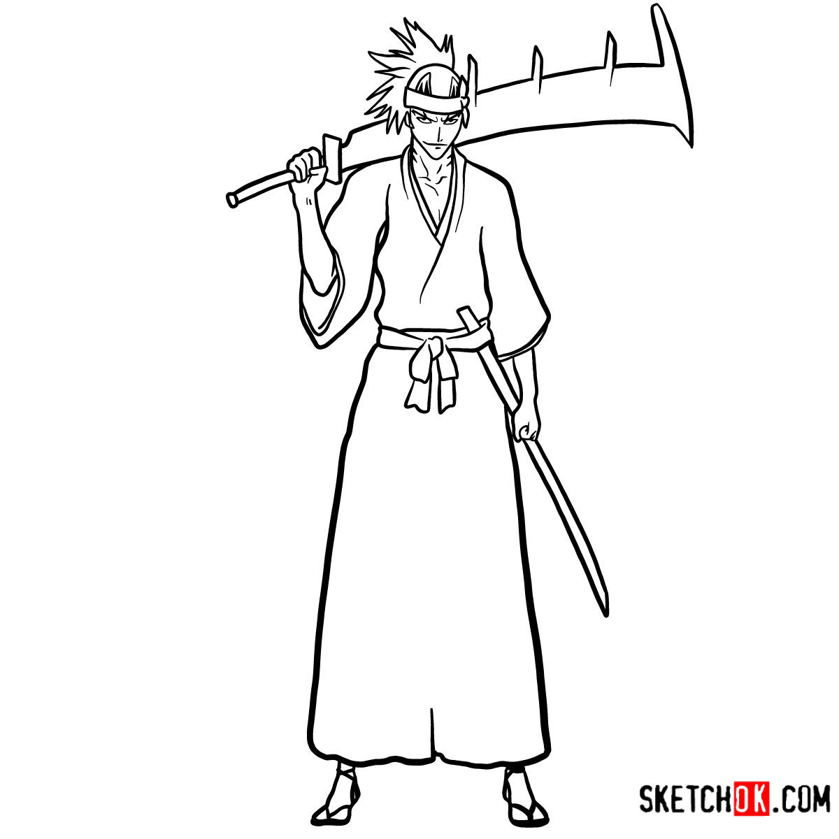 How to draw Renji Abarai full growth