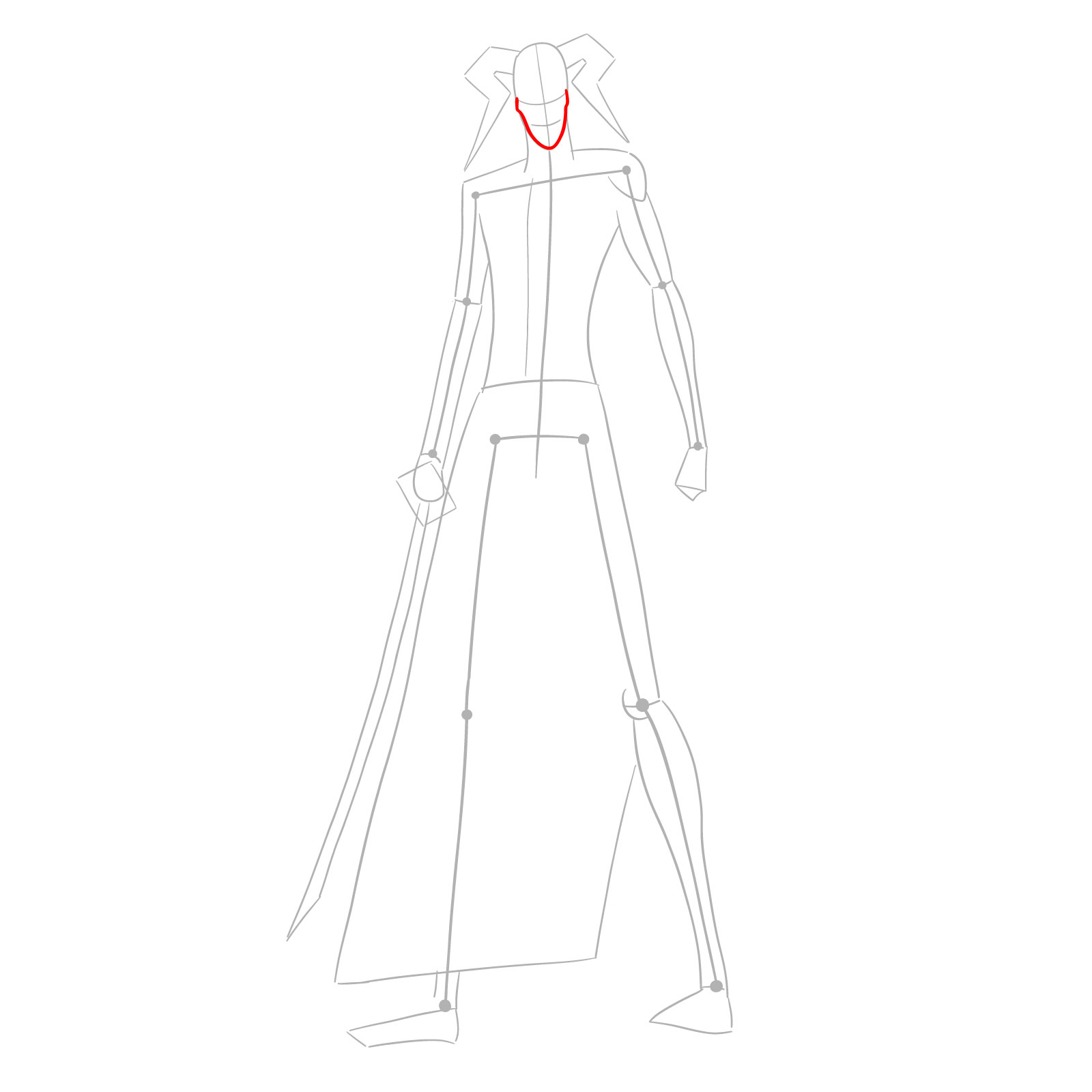 How to Draw Ichigo’s Vasto Lorde Form - step 04