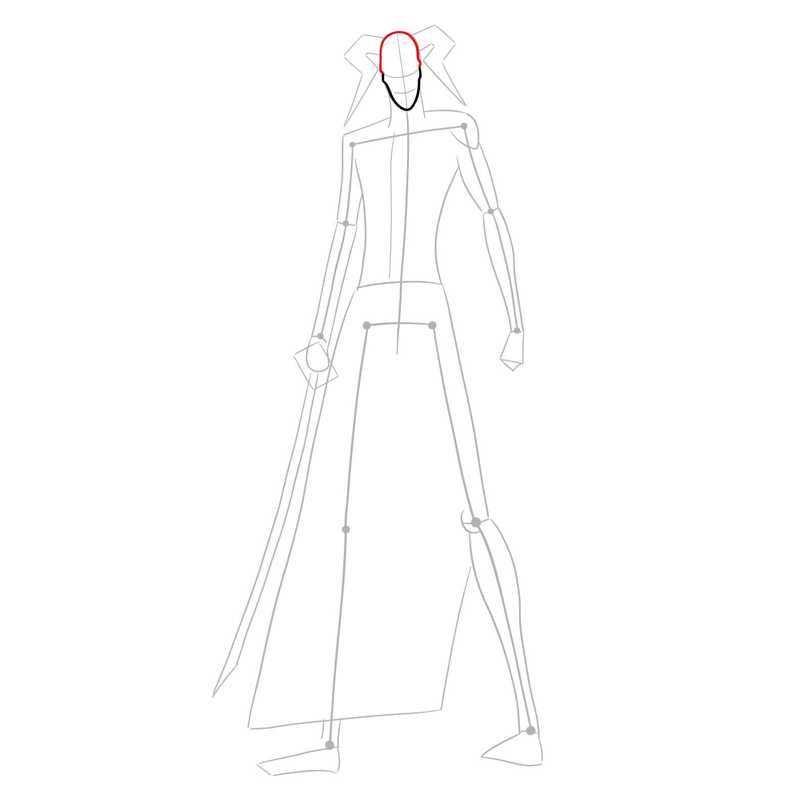 How to Draw Ichigo’s Vasto Lorde Form - step 05