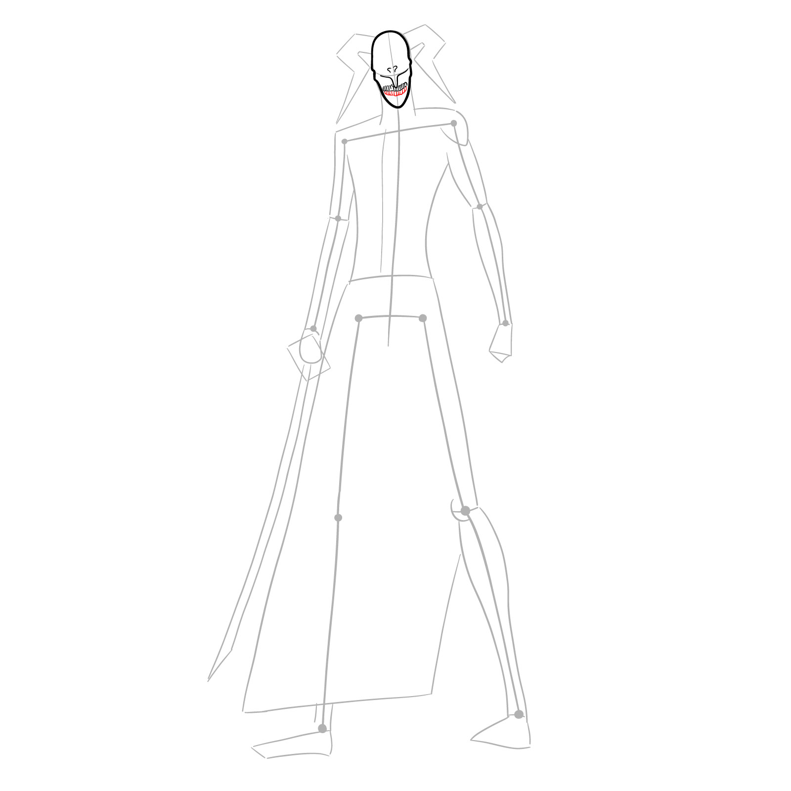How to Draw Ichigo’s Vasto Lorde Form - step 08