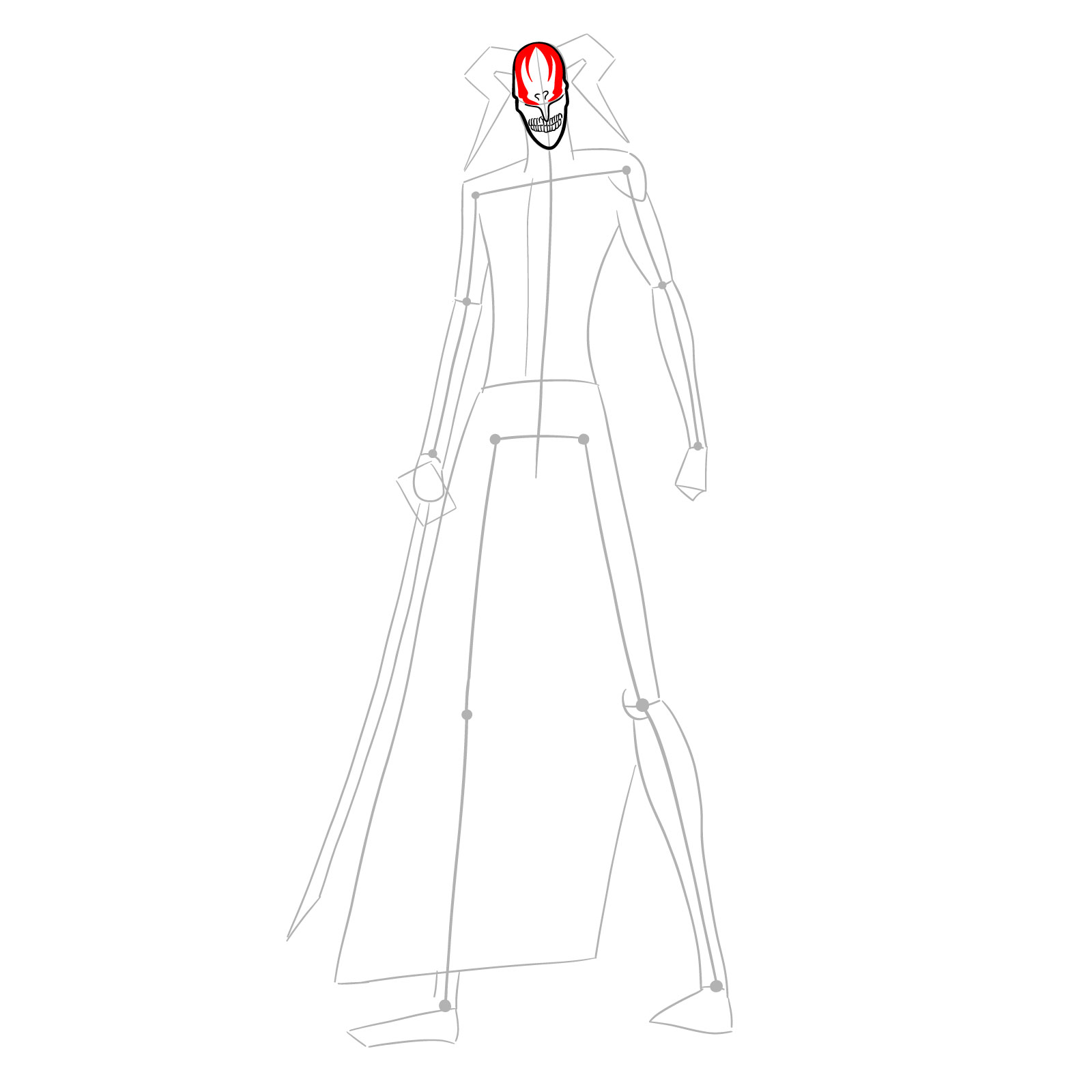How to Draw Ichigo’s Vasto Lorde Form - step 09