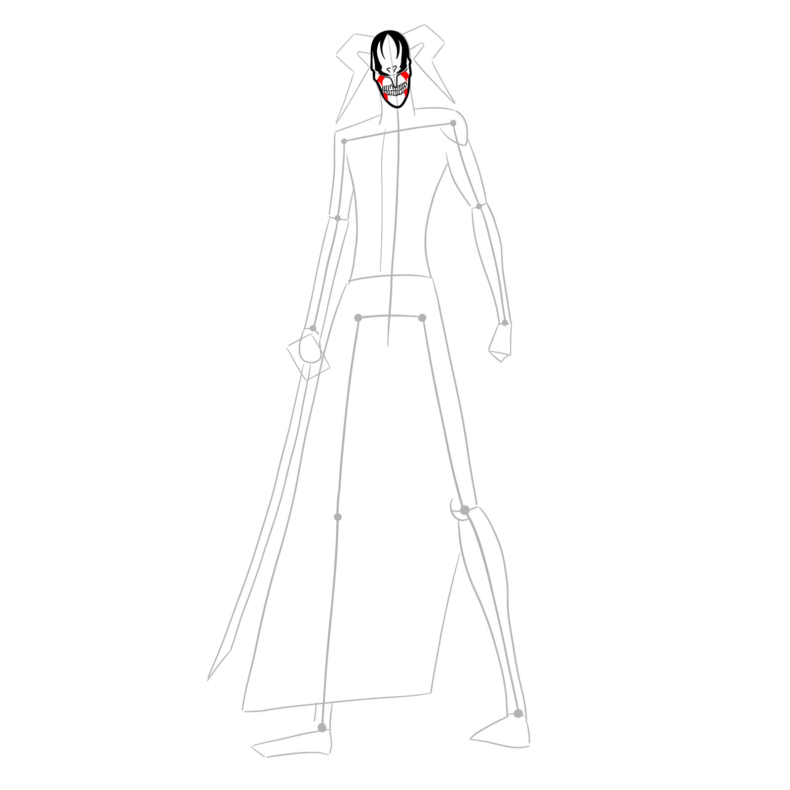 How to Draw Ichigo’s Vasto Lorde Form - step 10