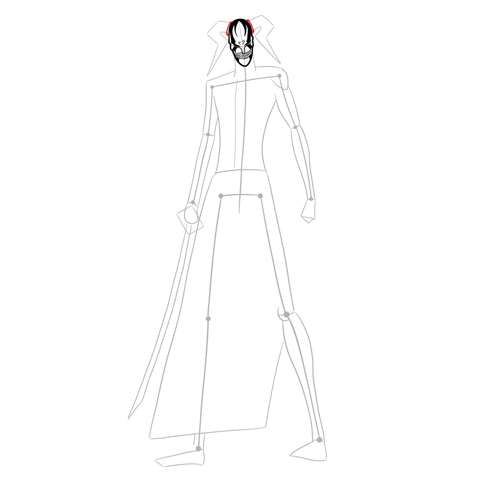 How to Draw Ichigo’s Vasto Lorde Form - step 11