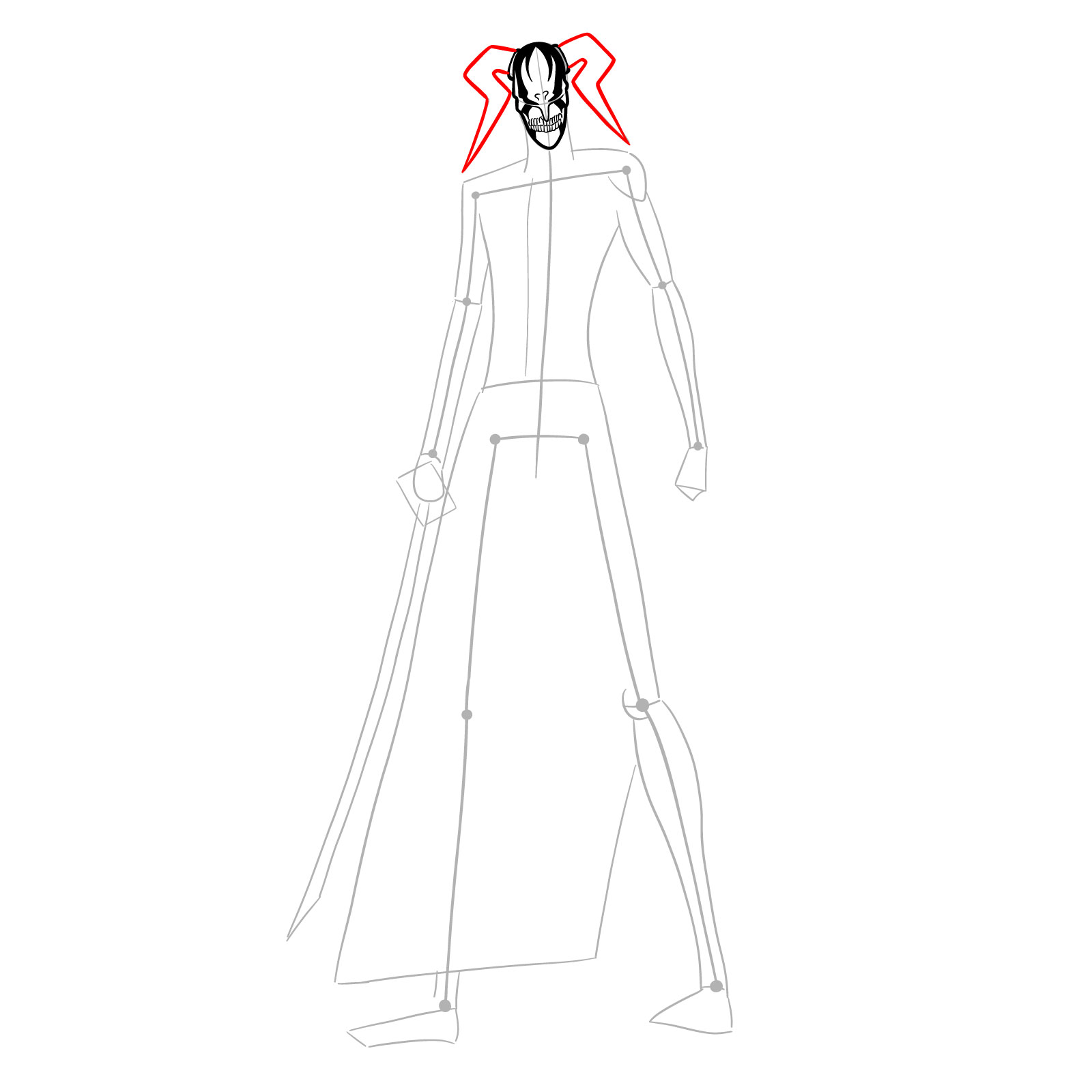 How to Draw Ichigo’s Vasto Lorde Form - step 12
