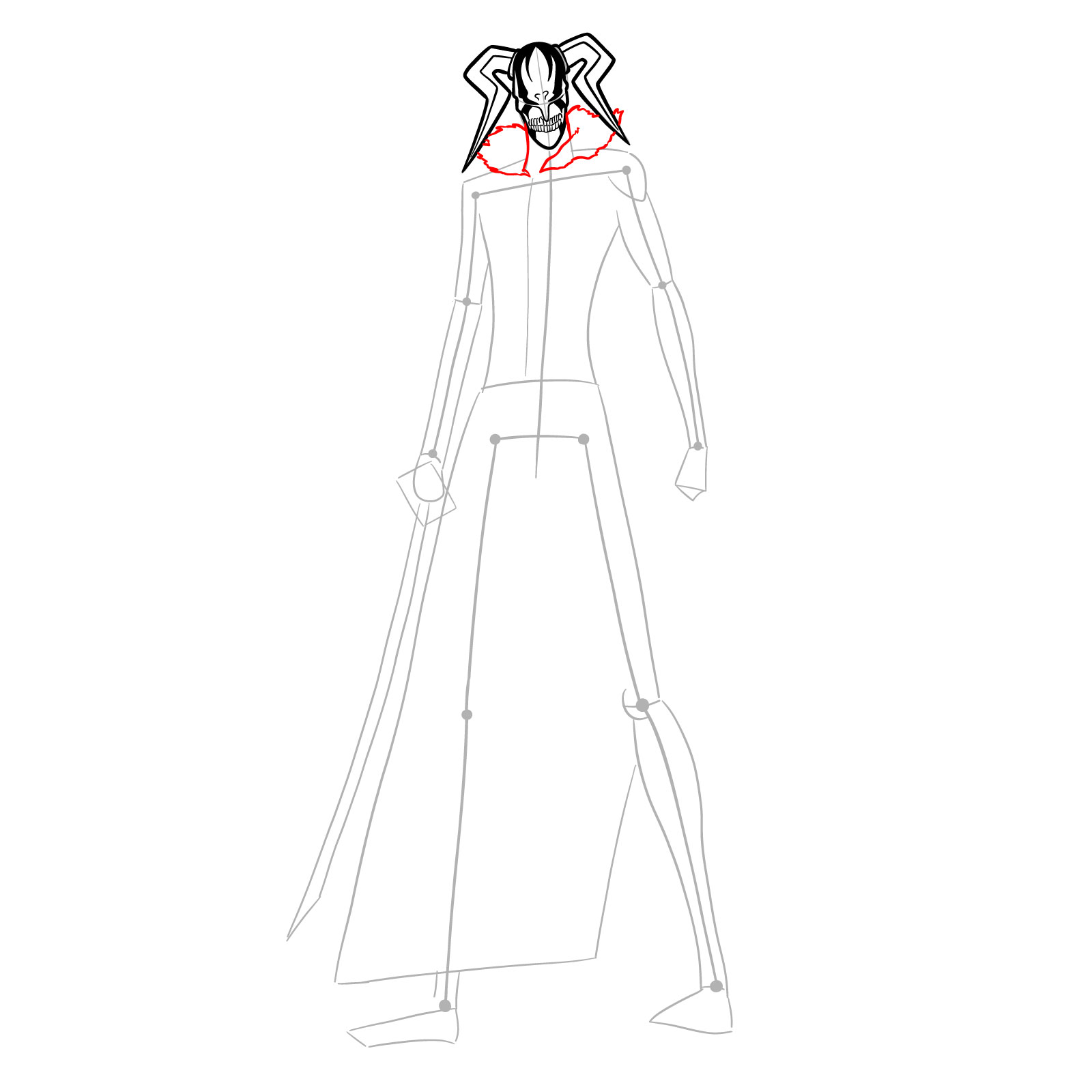 How to Draw Ichigo’s Vasto Lorde Form - step 14