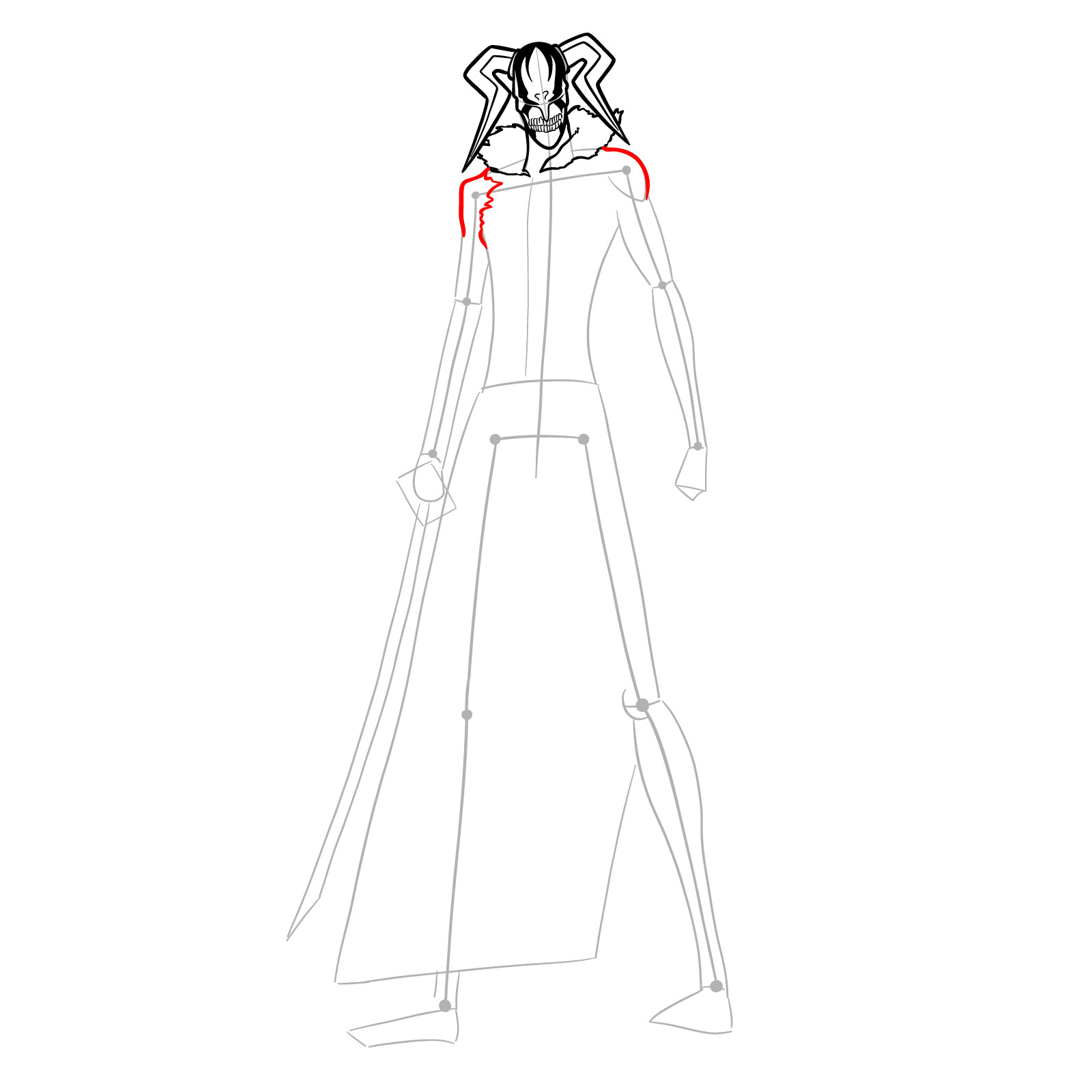 How to Draw Ichigo’s Vasto Lorde Form - step 15
