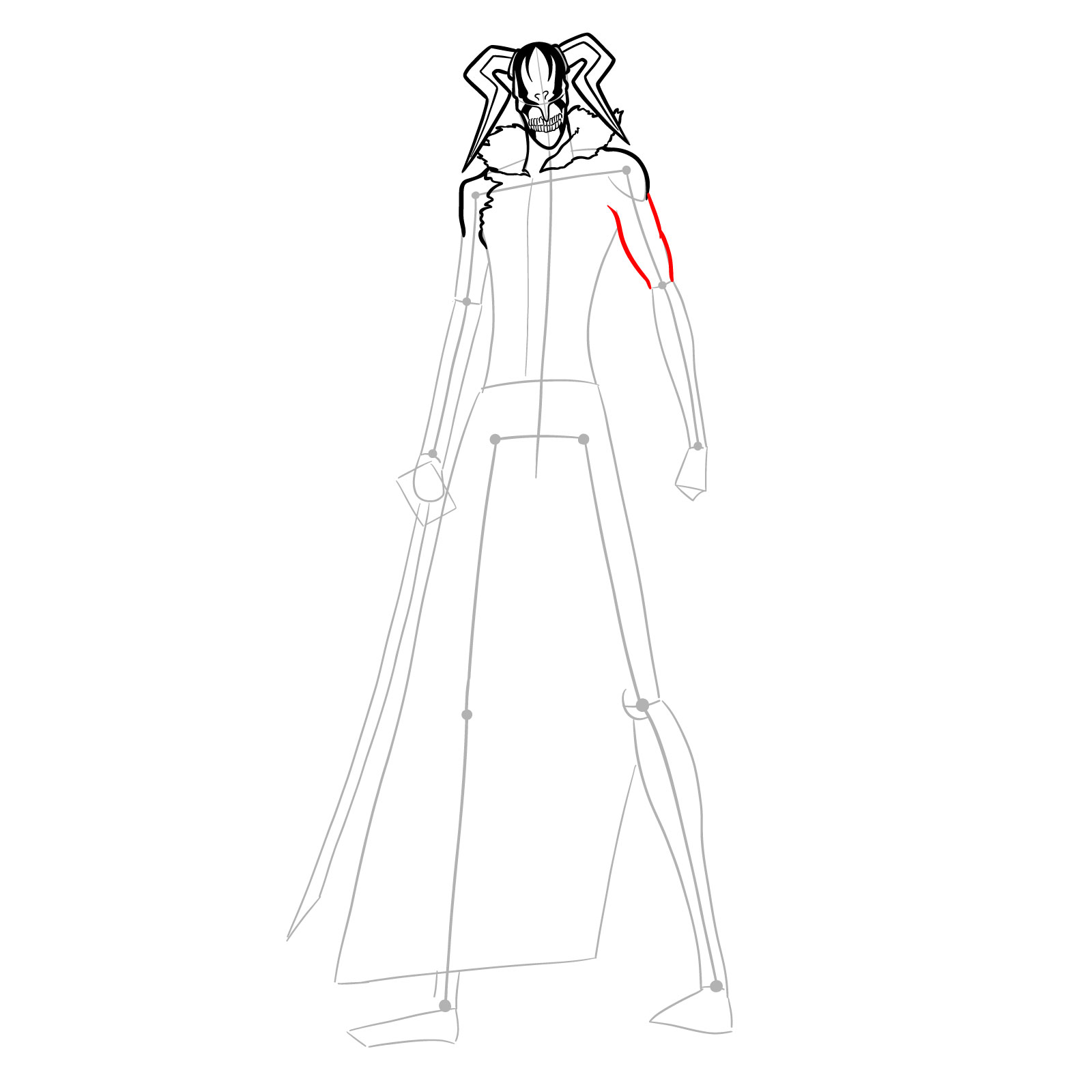 How to Draw Ichigo’s Vasto Lorde Form - step 16