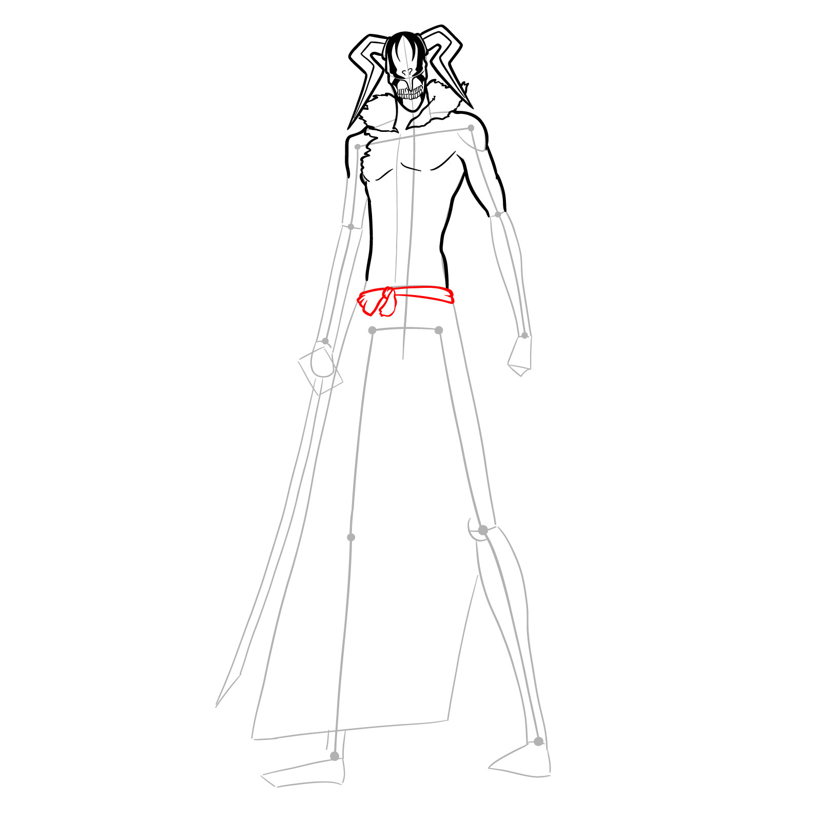 How to Draw Ichigo’s Vasto Lorde Form - step 18