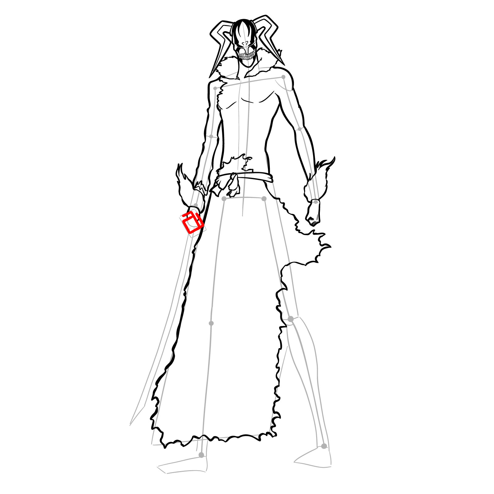 How to Draw Ichigo’s Vasto Lorde Form - step 27