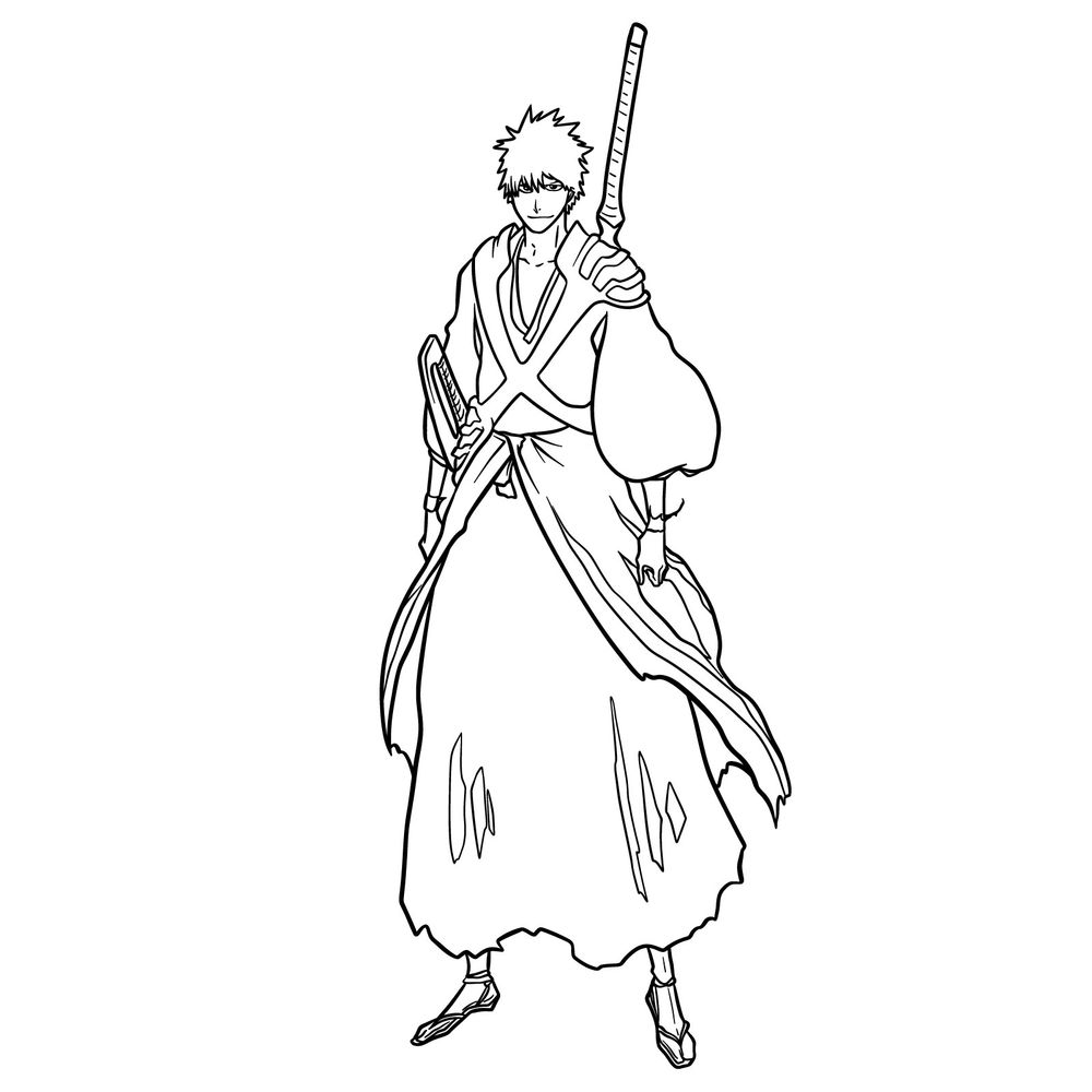 Draw Ichigo’s True Shikai Zangetsu After Soul King Palace Training