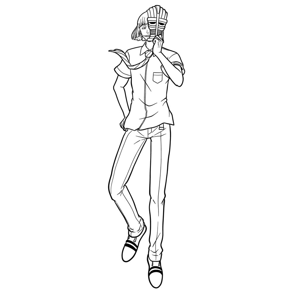 How to Draw Shinji Hirako from BLEACH RoS with Hollow Mask