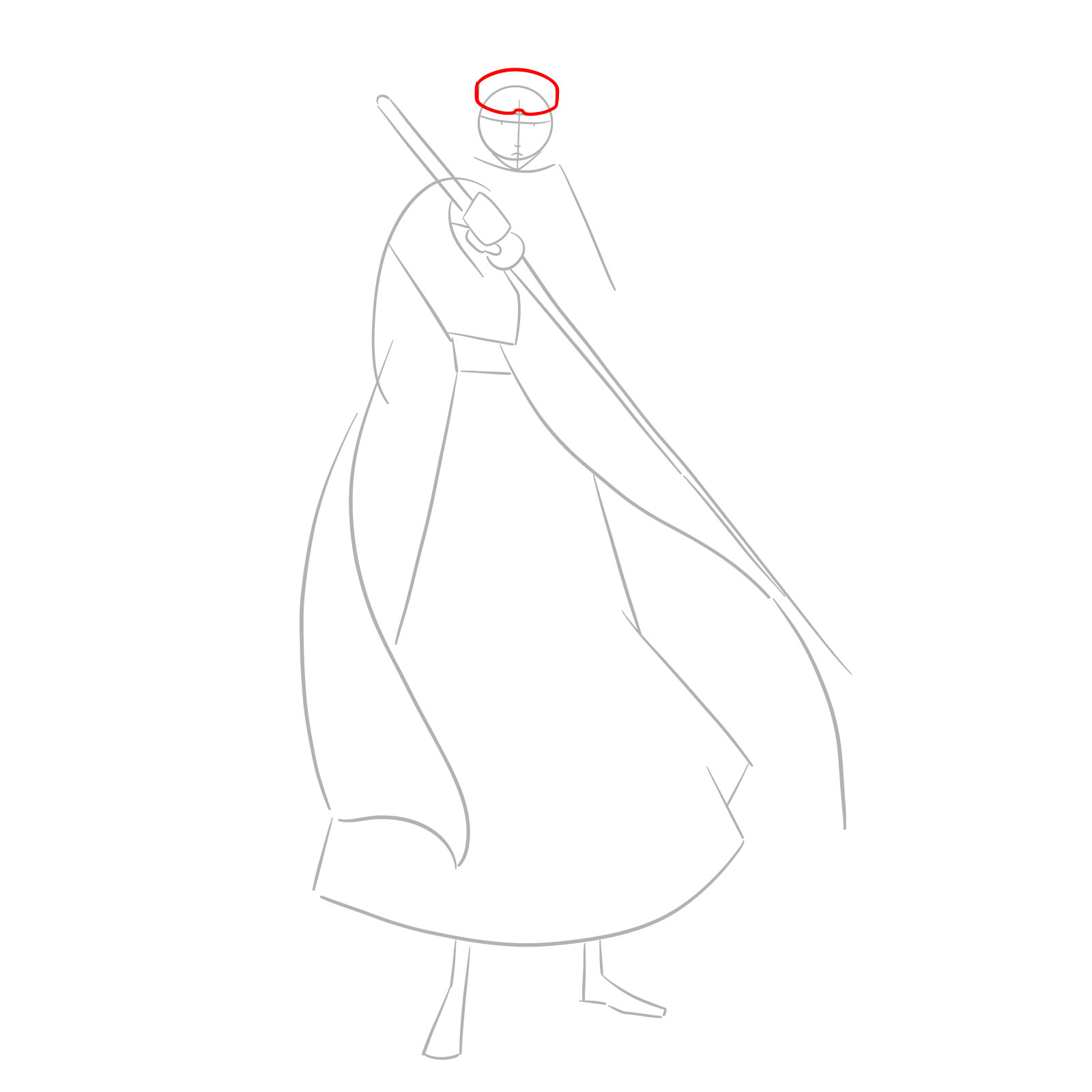 How to Draw Rukia in Post-Royal Guard Outfit – TYBW - step 03