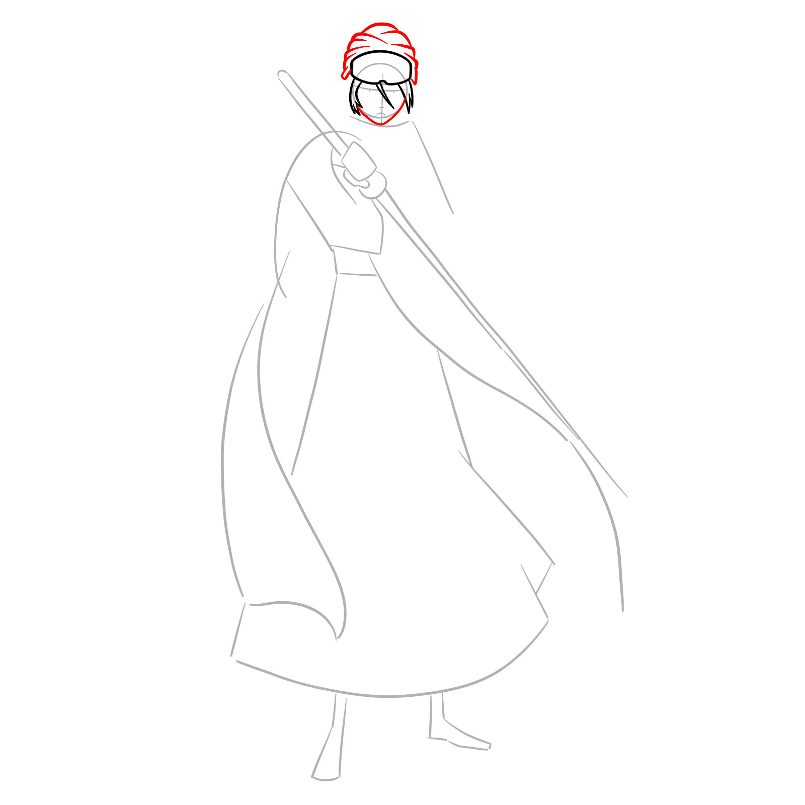 How to Draw Rukia in Post-Royal Guard Outfit – TYBW - step 05