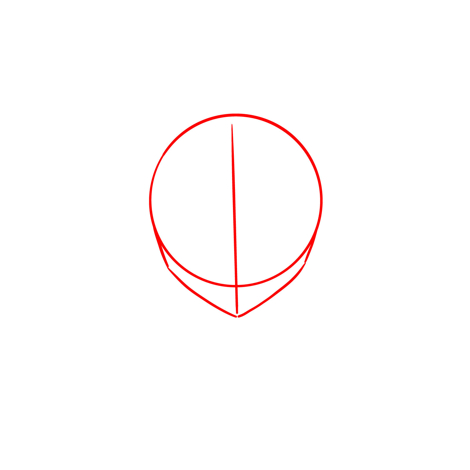 How to Draw Rukia Kuchiki's Face - step 01
